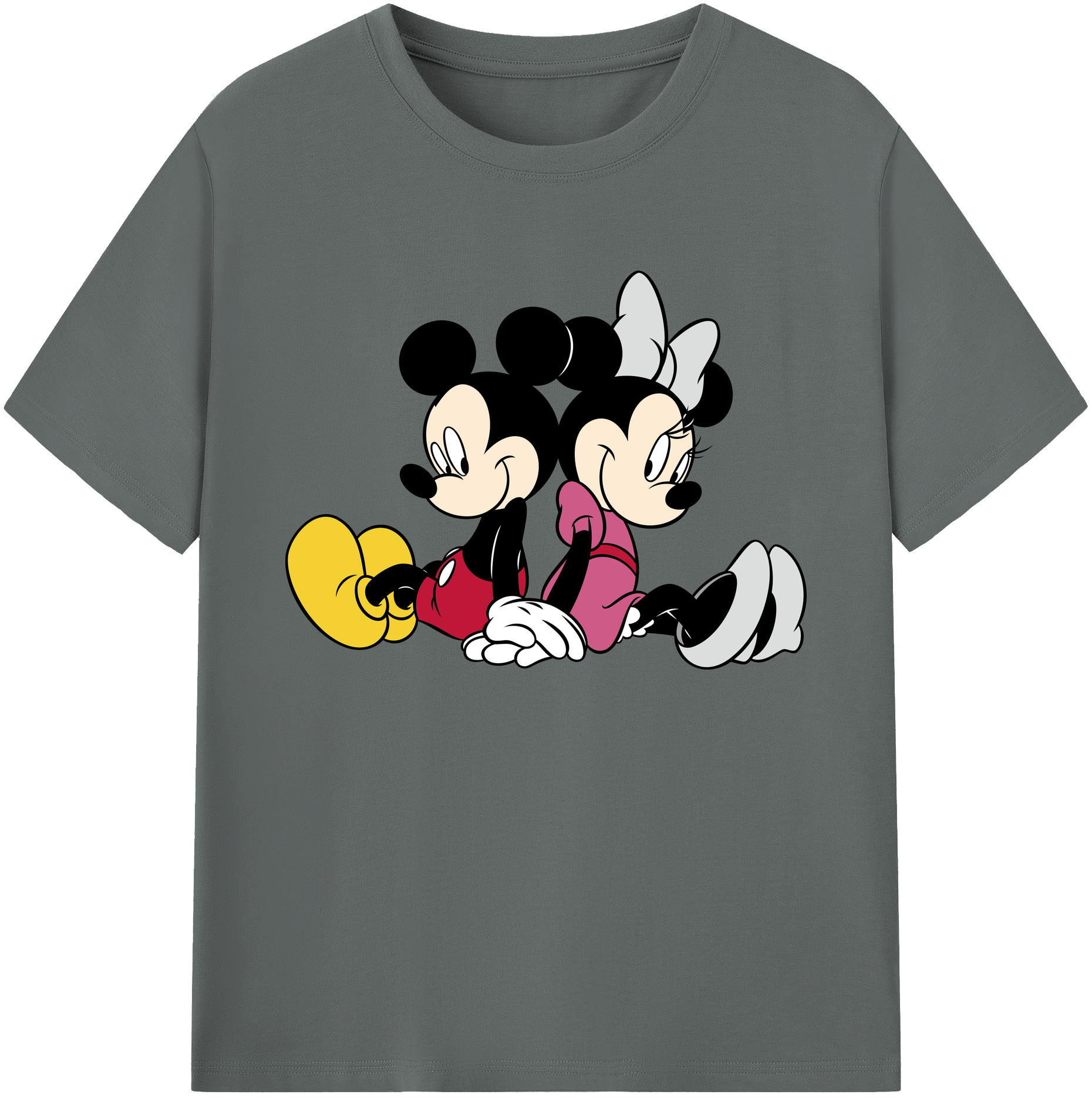 ミッキーマウス Mickey Mouse 綿100％ メンズ半袖Tシャツ｜肌触りやわらか＆通気性